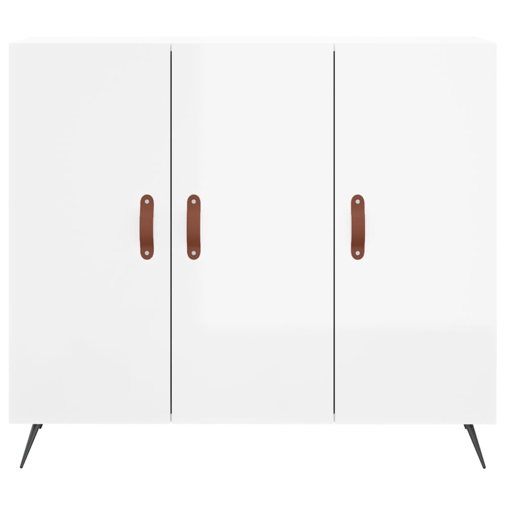 Komoda sjajna bijela 90x34x80 cm od konstruiranog drva