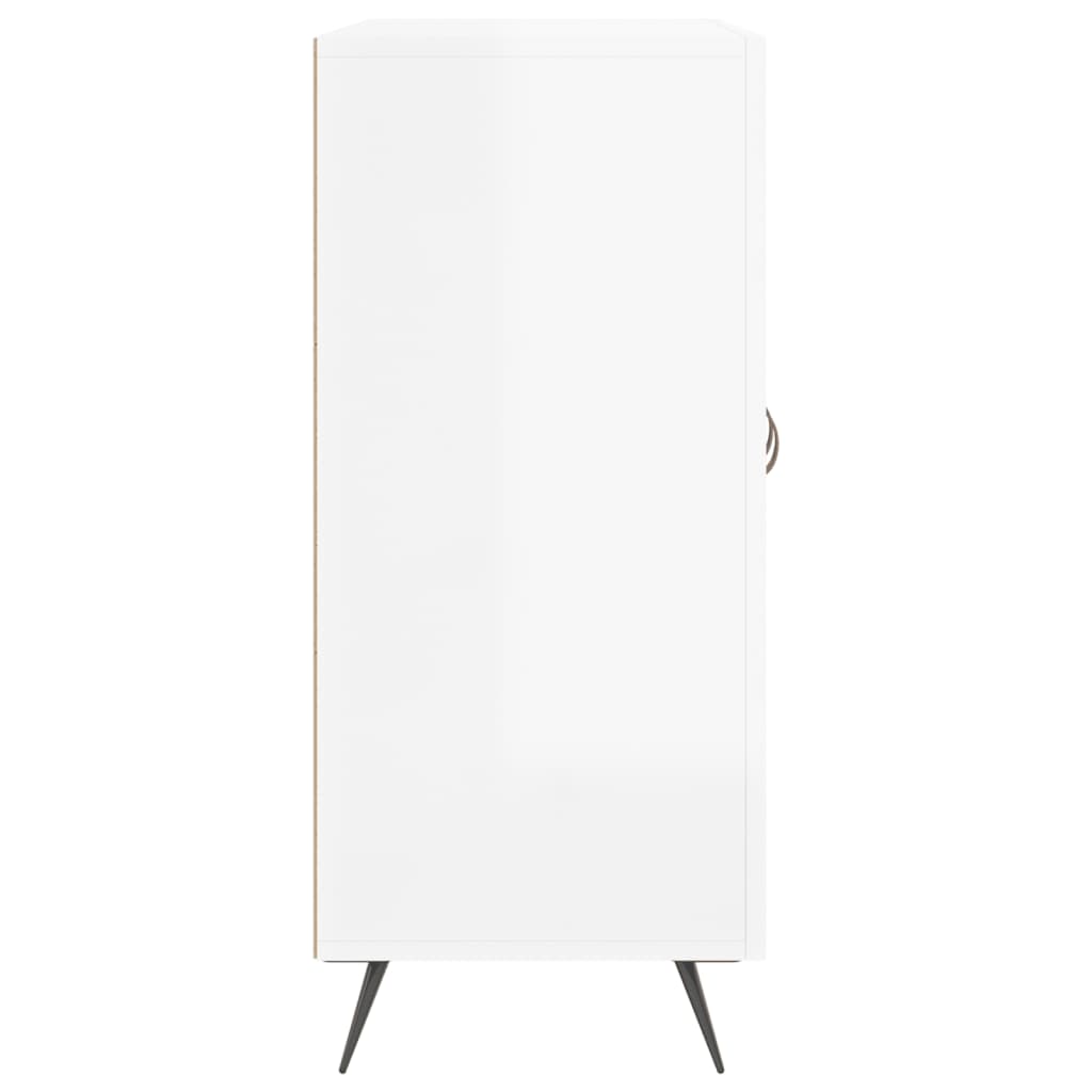 Komoda sjajna bijela 90x34x80 cm od konstruiranog drva