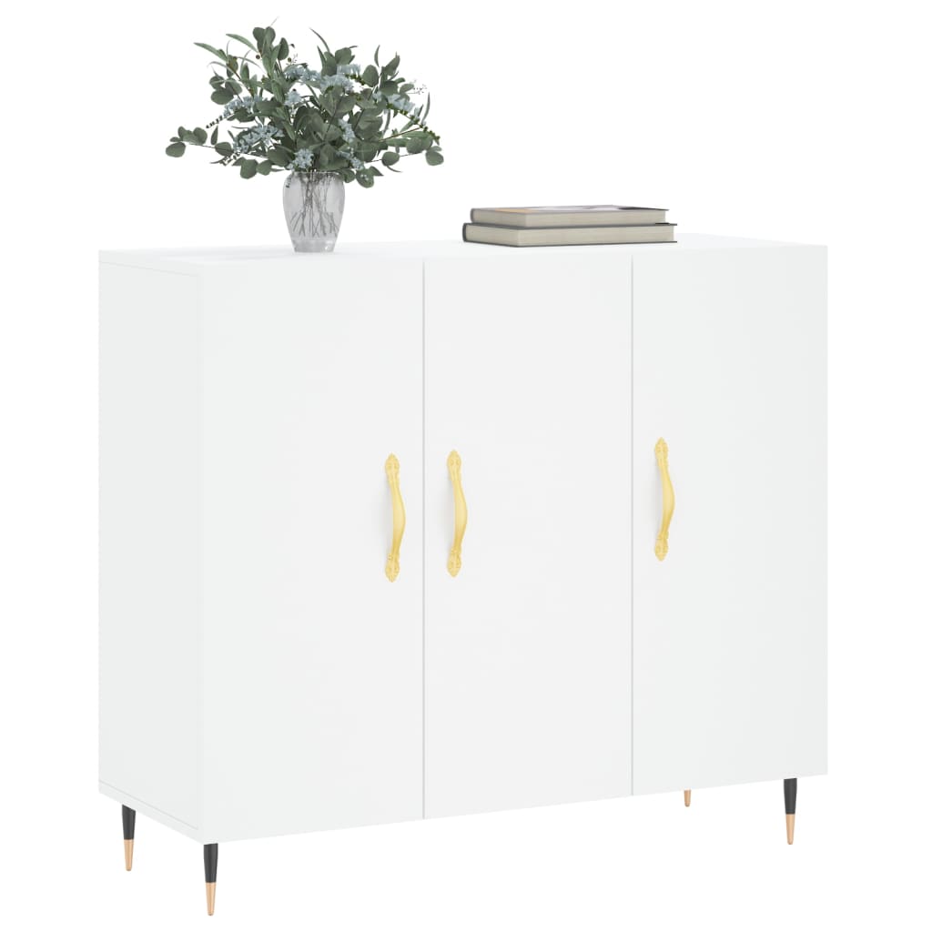 Komoda bijela 90x34x80 cm od konstruiranog drva