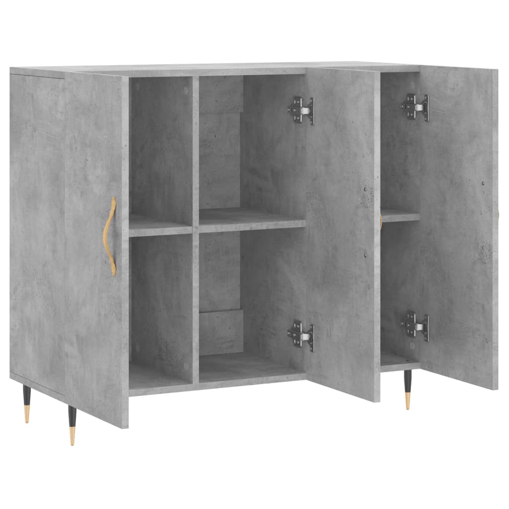 Komoda siva boja betona 90x34x80 cm od konstruiranog drva
