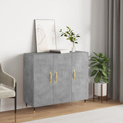 Komoda siva boja betona 90x34x80 cm od konstruiranog drva
