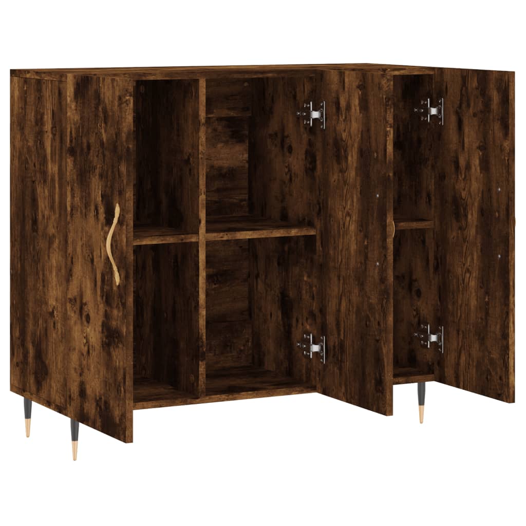 Komoda boja dimljenog hrasta 90 x 34 x 80 cm konstruirano drvo
