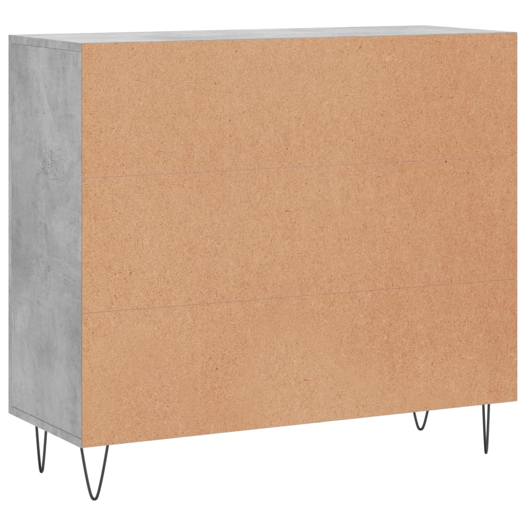 Komoda siva boja betona 90x34x80 cm od konstruiranog drva