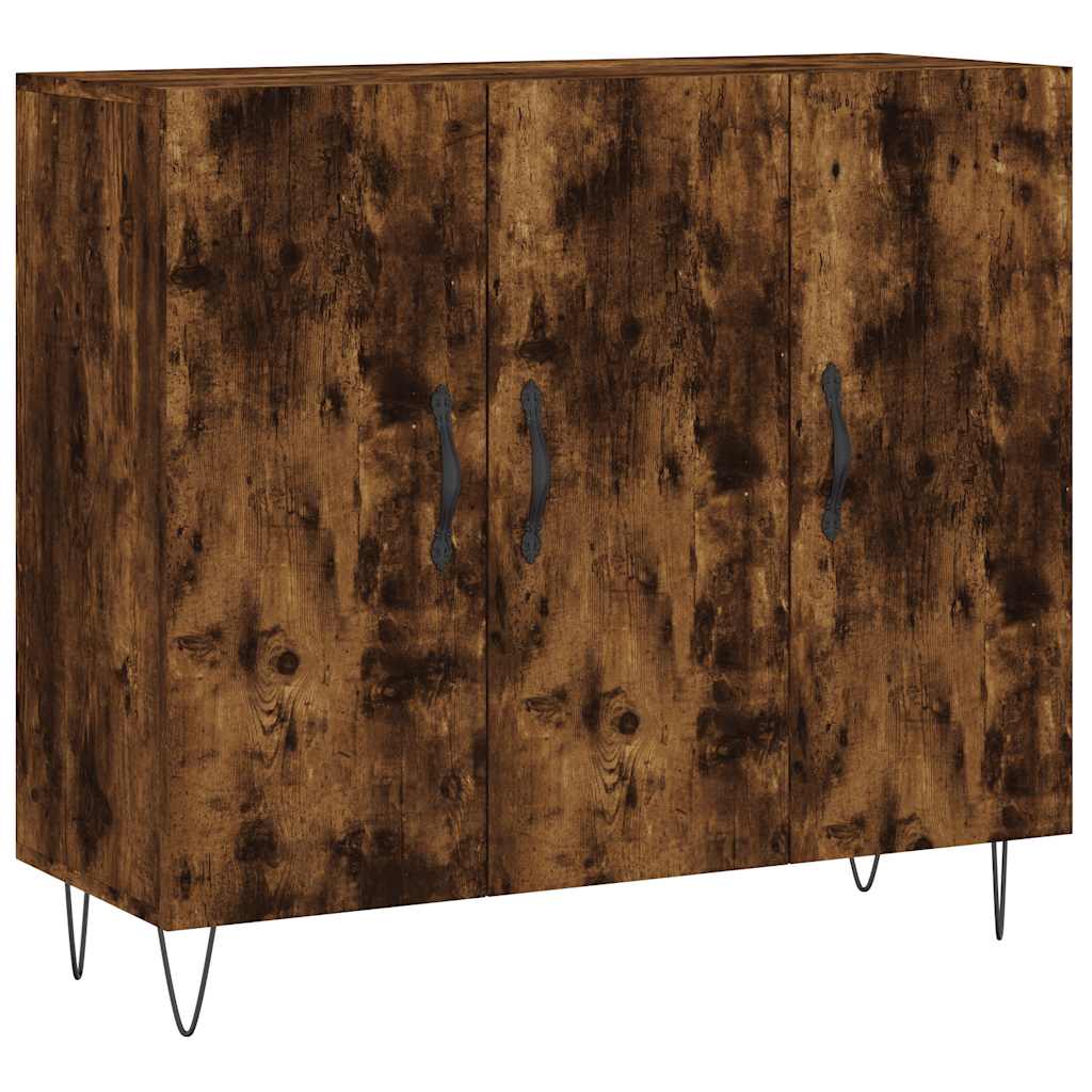 Komoda boja dimljenog hrasta 90 x 34 x 80 cm konstruirano drvo
