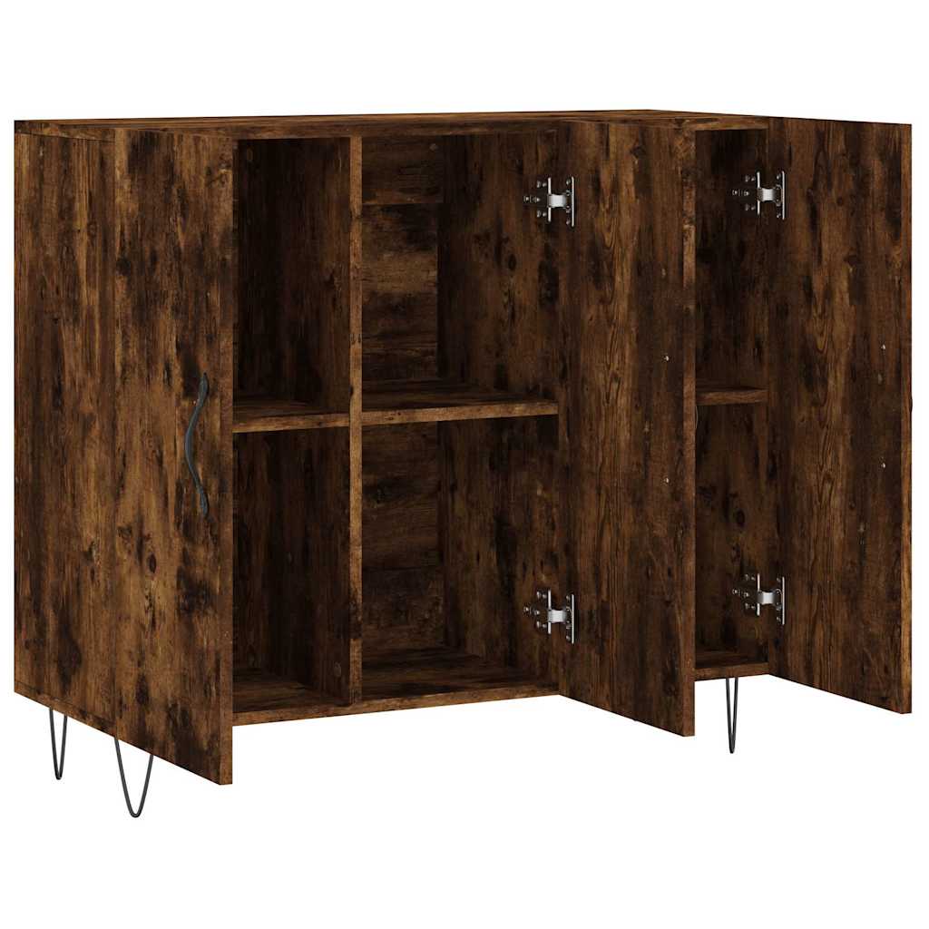 Komoda siva boja betona 90x34x80 cm od konstruiranog drva