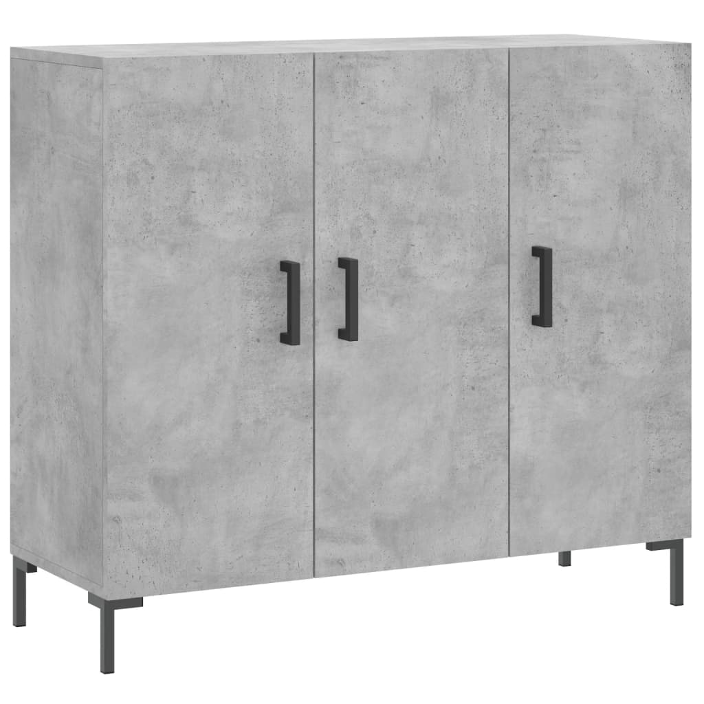 Komoda siva boja betona 90x34x80 cm od konstruiranog drva