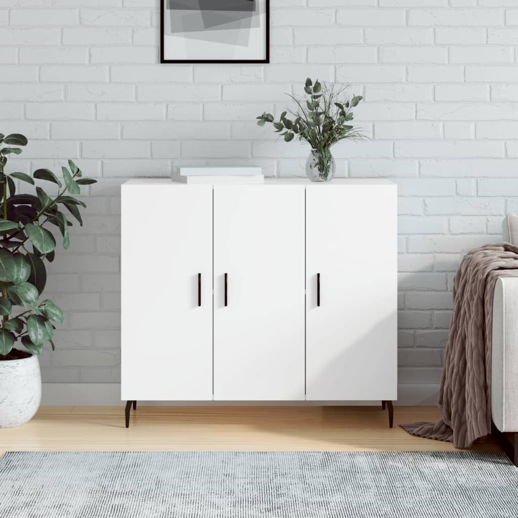 Komoda bijela 90x34x80 cm od konstruiranog drva