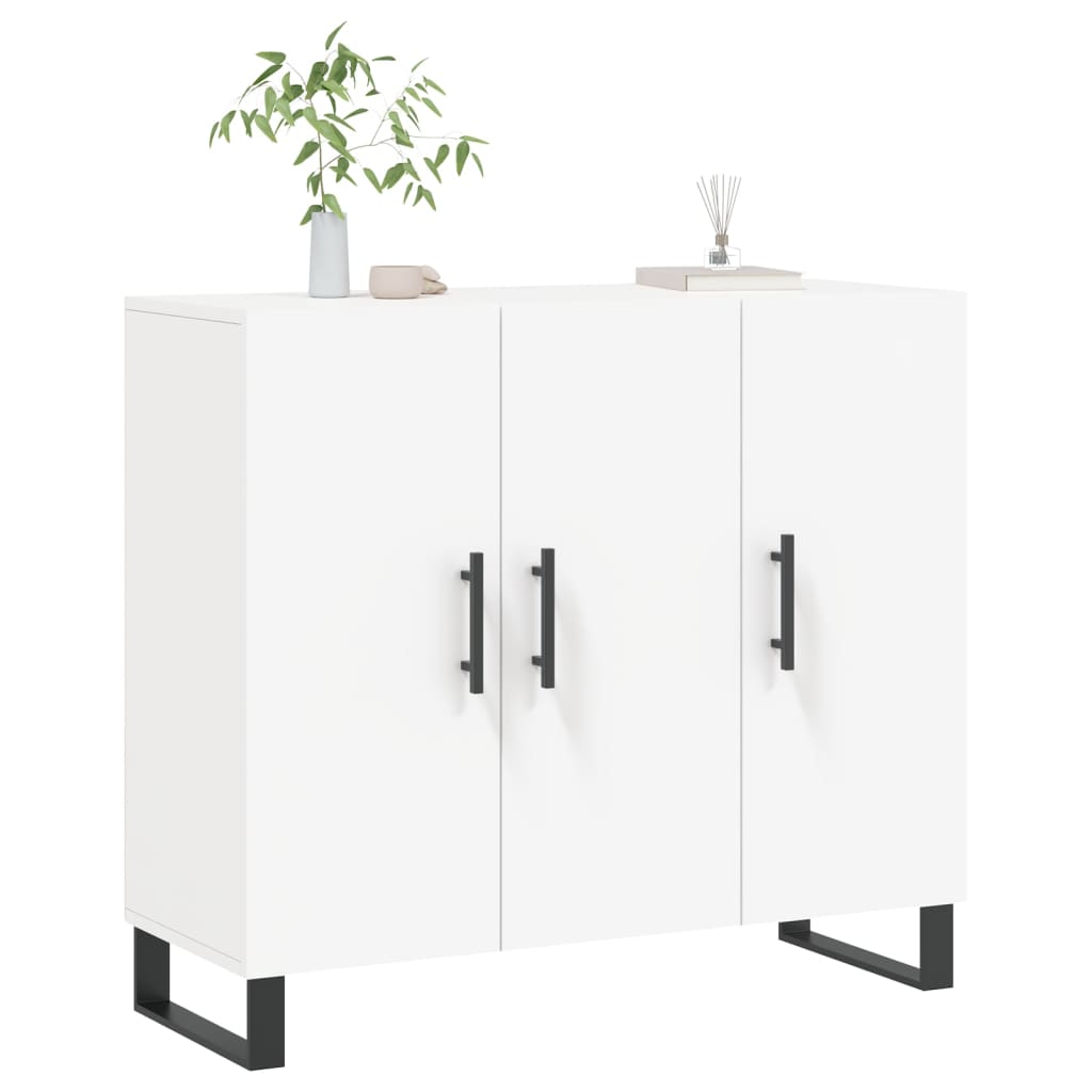 Komoda bijela 90x34x80 cm od konstruiranog drva