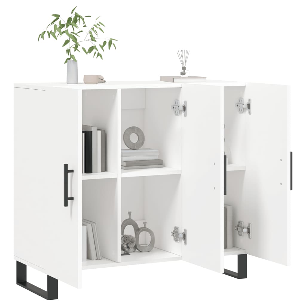 Komoda bijela 90x34x80 cm od konstruiranog drva