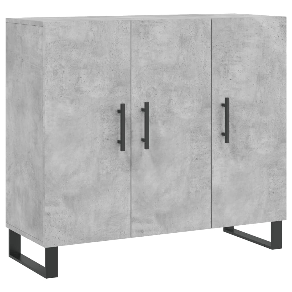 Komoda siva boja betona 90x34x80 cm od konstruiranog drva