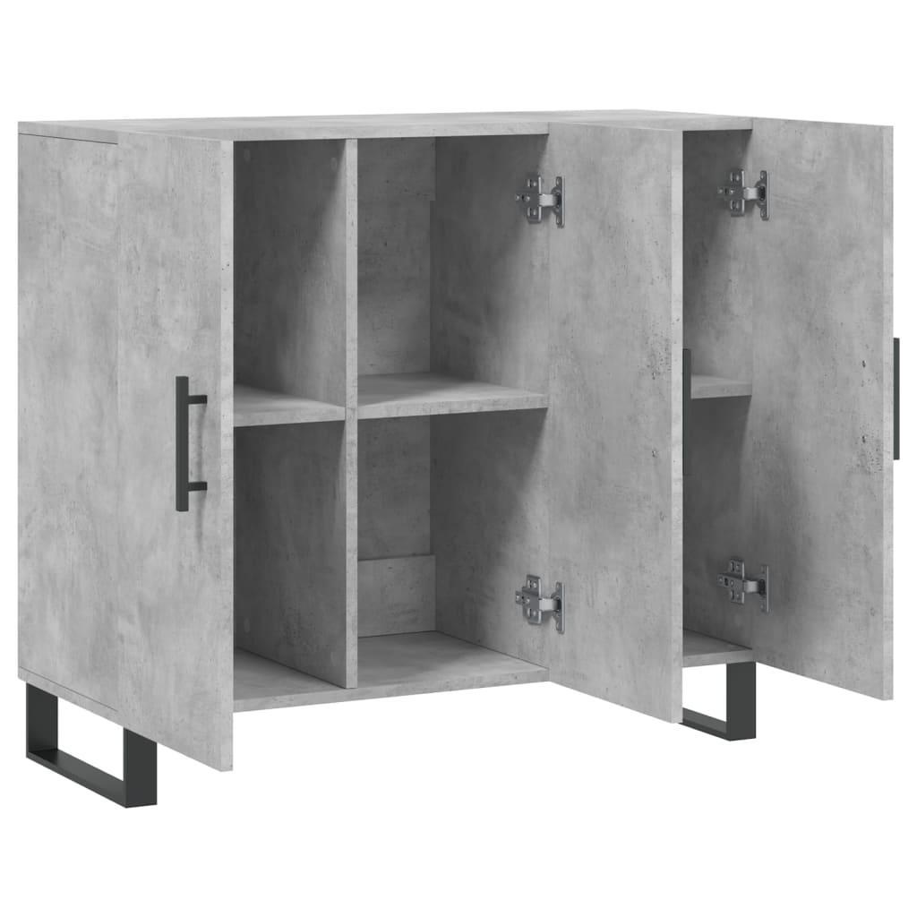 Komoda siva boja betona 90x34x80 cm od konstruiranog drva