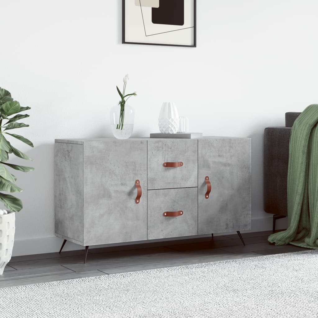 Komoda siva boja betona 100x36x60 cm od konstruiranog drva