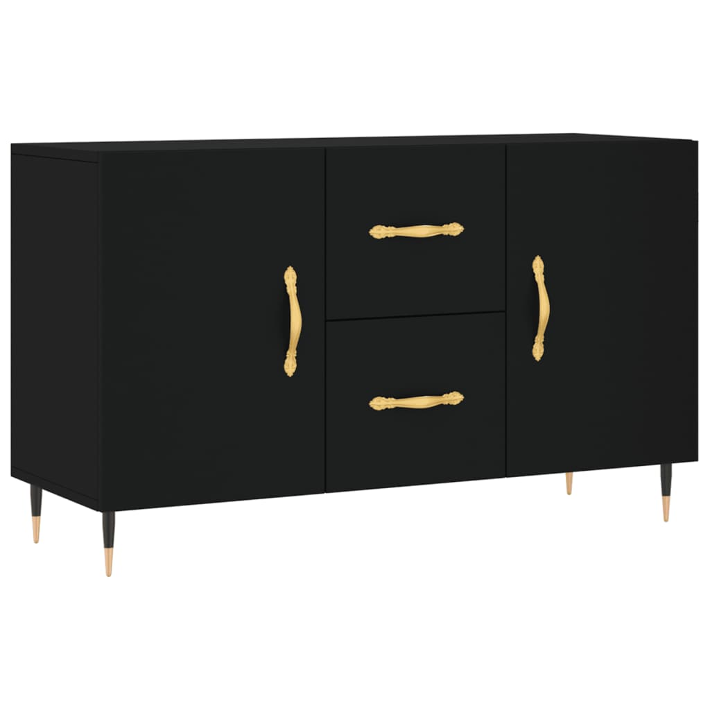 Komoda crna 100 x 36 x 60 cm od konstruiranog drva