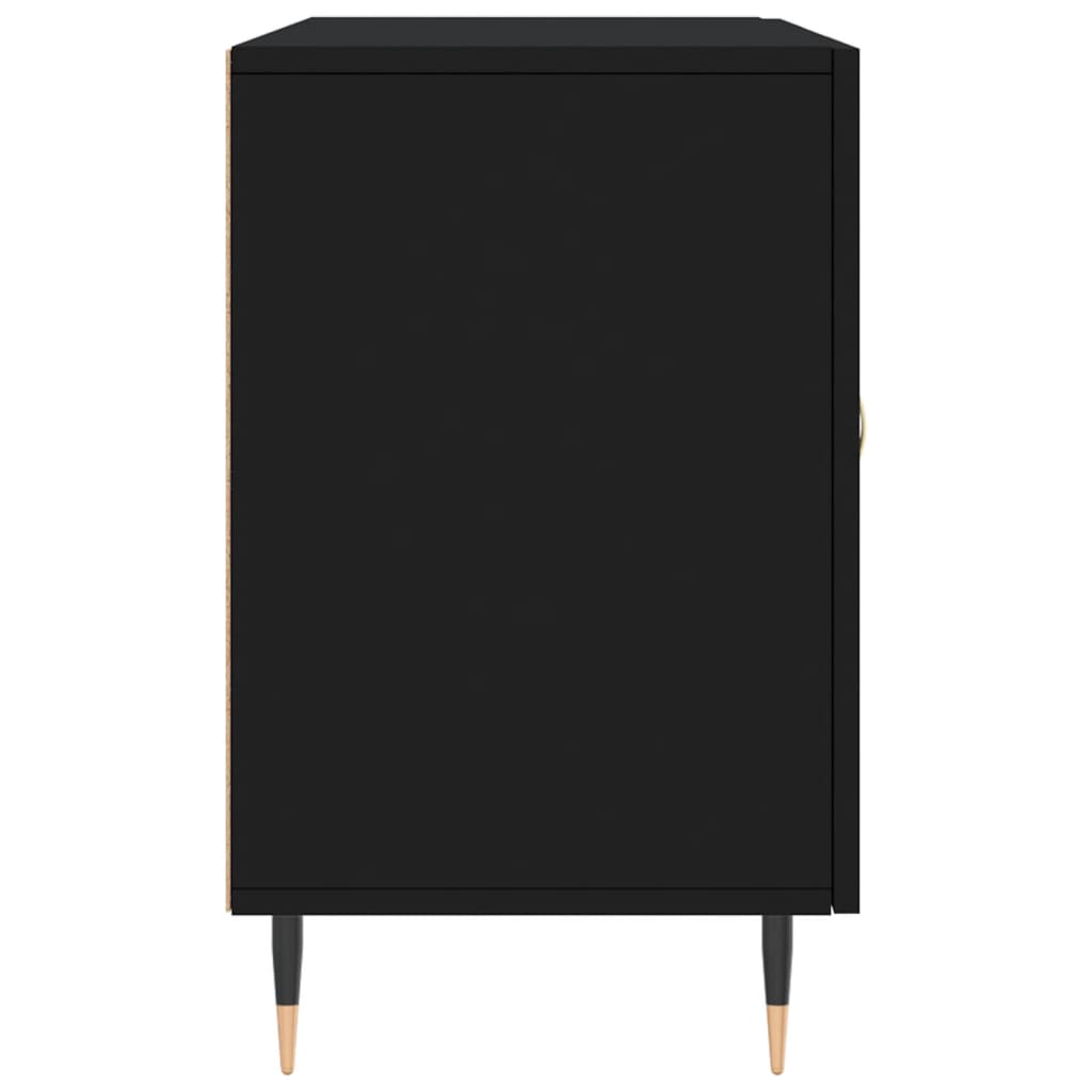 Komoda crna 100 x 36 x 60 cm od konstruiranog drva