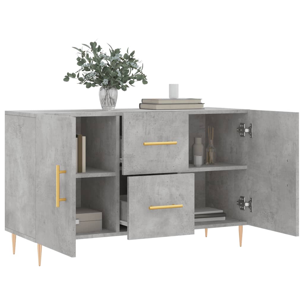 Komoda siva boja betona 100x36x60 cm od konstruiranog drva