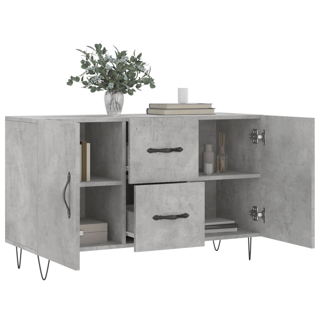 Komoda siva boja betona 100x36x60 cm od konstruiranog drva