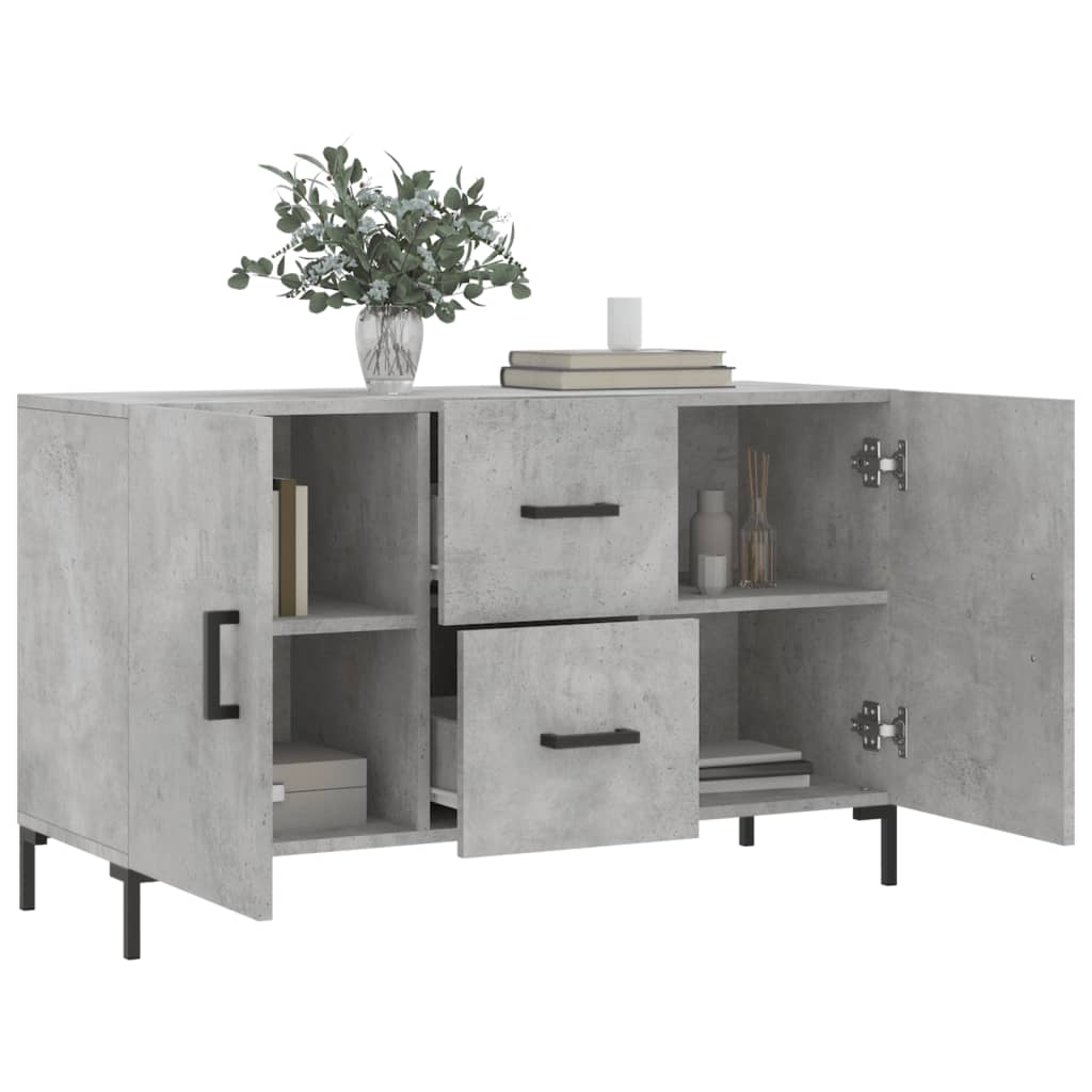 Komoda siva boja betona 100x36x60 cm od konstruiranog drva
