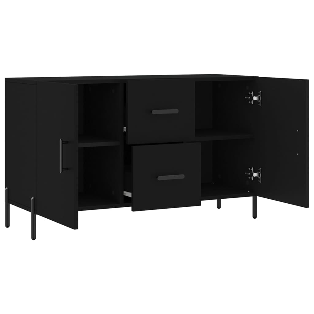 Komoda crna 100 x 36 x 60 cm od konstruiranog drva