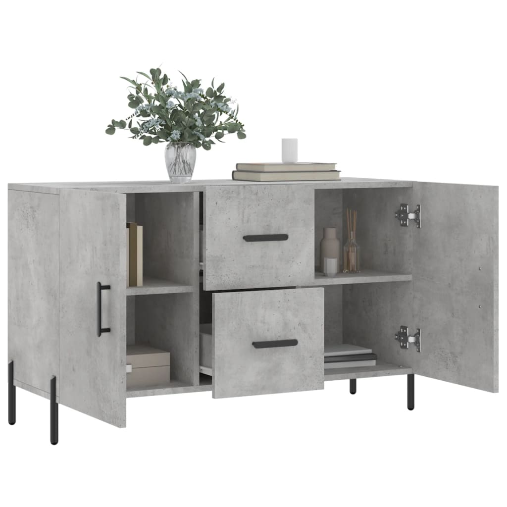 Komoda siva boja betona 100x36x60 cm od konstruiranog drva
