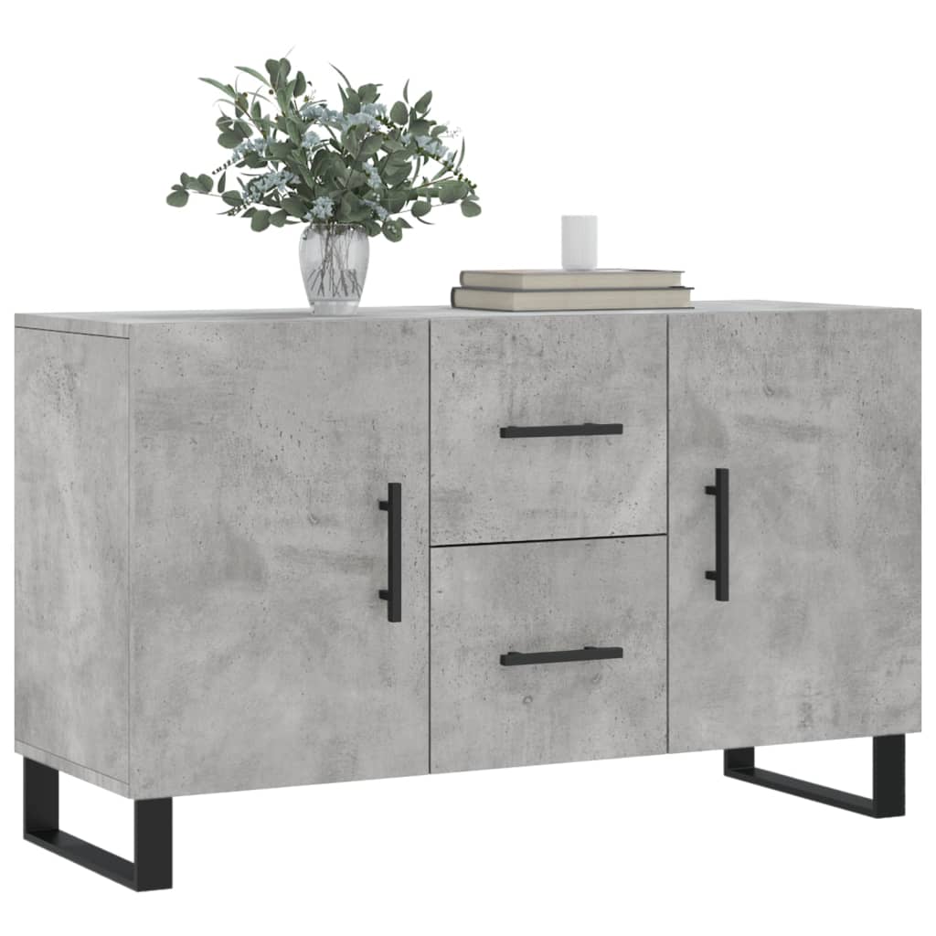 Komoda siva boja betona 100x36x60 cm od konstruiranog drva