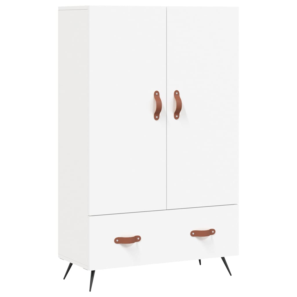 Visoka komoda bijela 69,5 x 31 x 115 cm od konstruiranog drva
