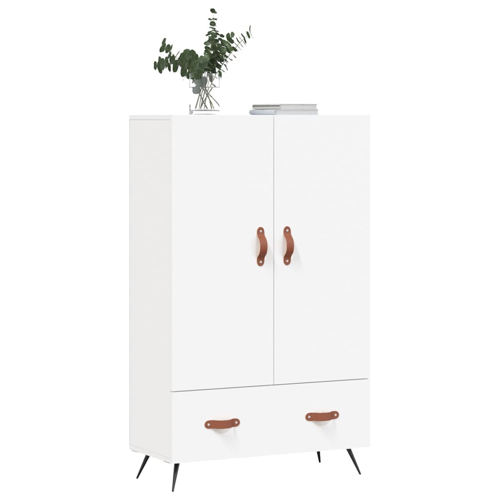 Visoka komoda bijela 69,5 x 31 x 115 cm od konstruiranog drva