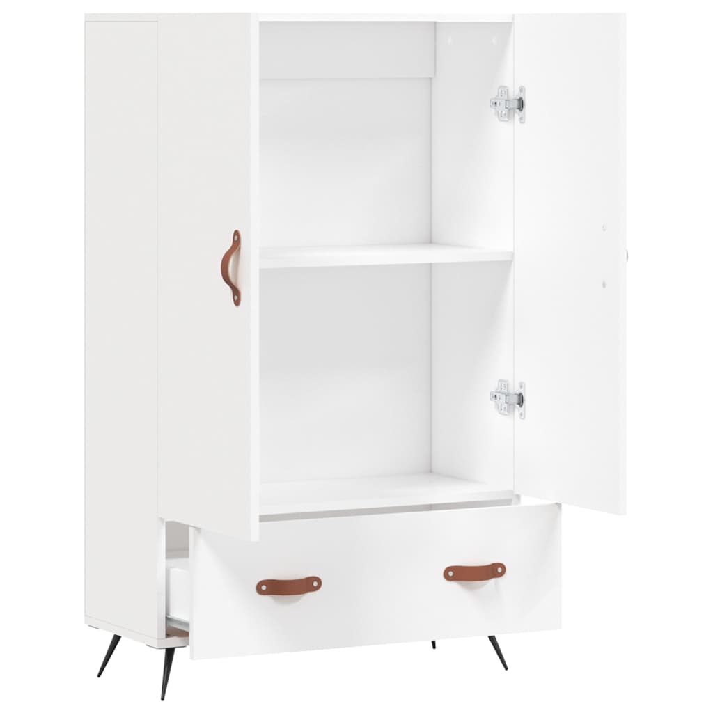 Visoka komoda bijela 69,5 x 31 x 115 cm od konstruiranog drva