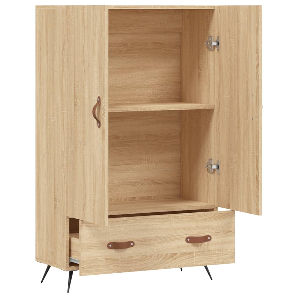 Visoka komoda boja hrasta 69,5 x 31 x 115 cm konstruirano drvo