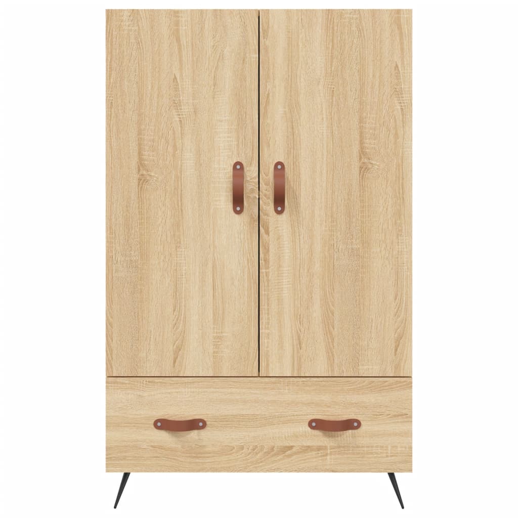 Visoka komoda boja hrasta 69,5 x 31 x 115 cm konstruirano drvo
