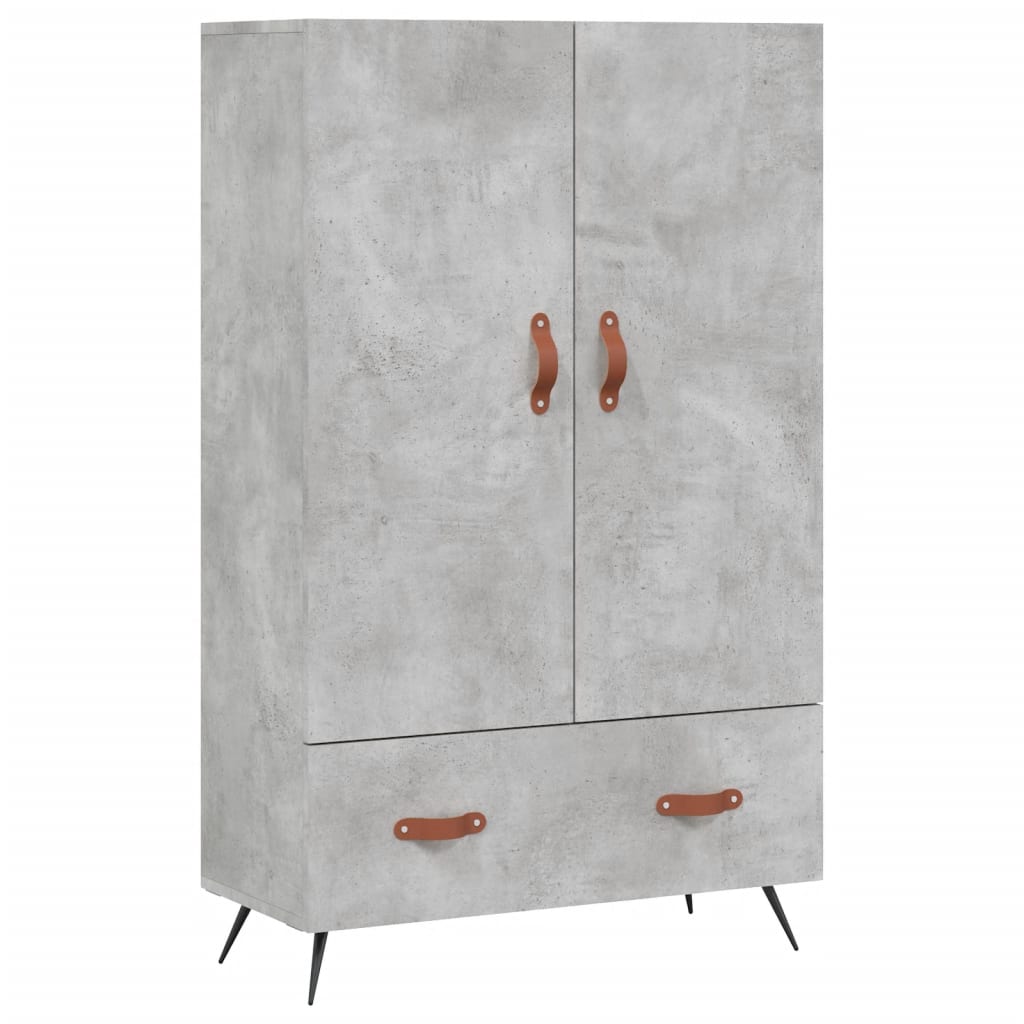 Visoka komoda boja betona 69,5 x 31 x 115 cm konstruirano drvo