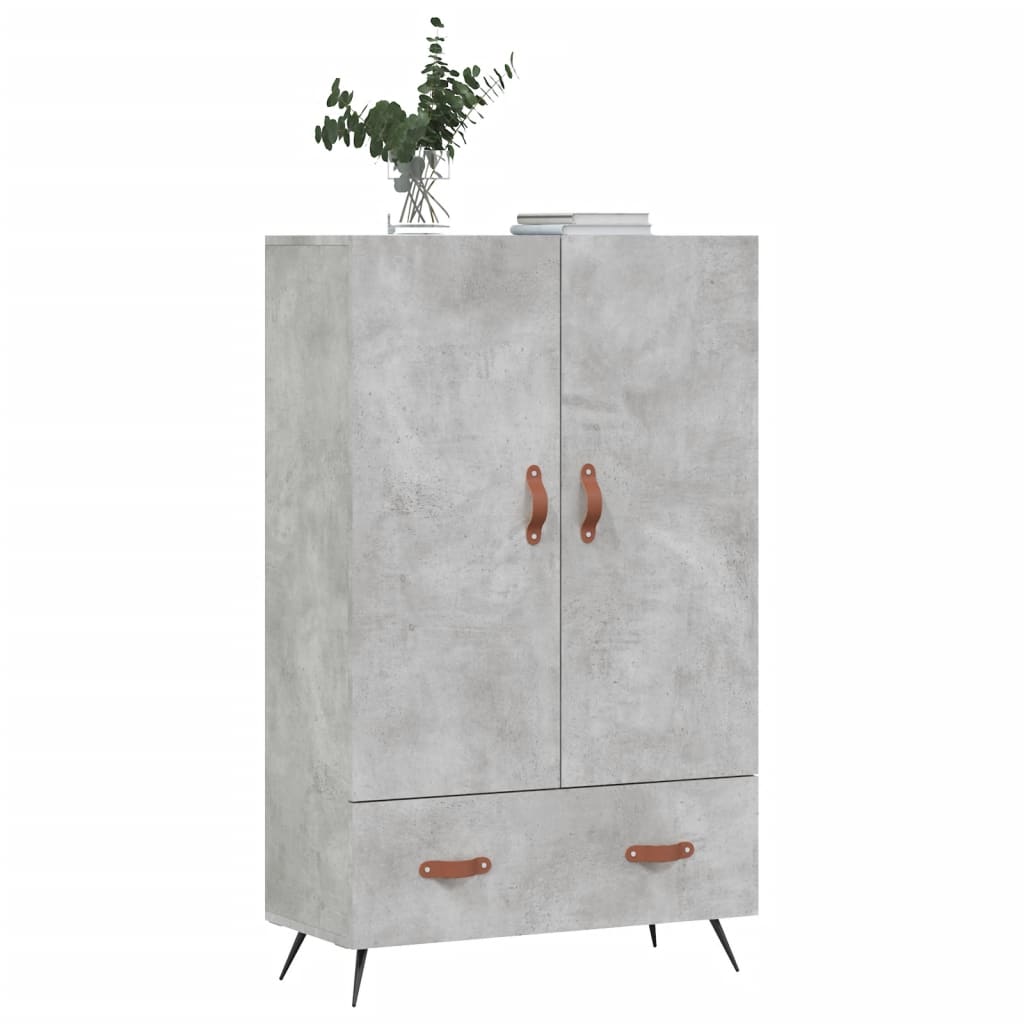 Visoka komoda boja betona 69,5 x 31 x 115 cm konstruirano drvo