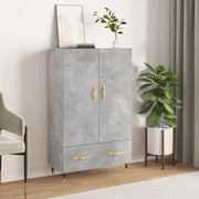 Visoka komoda boja betona 69,5 x 31 x 115 cm konstruirano drvo