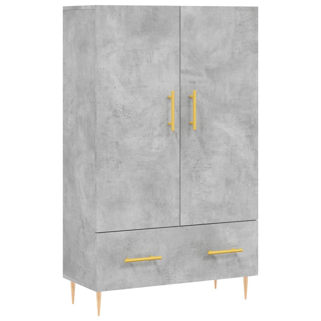 Visoka komoda boja betona 69,5 x 31 x 115 cm konstruirano drvo