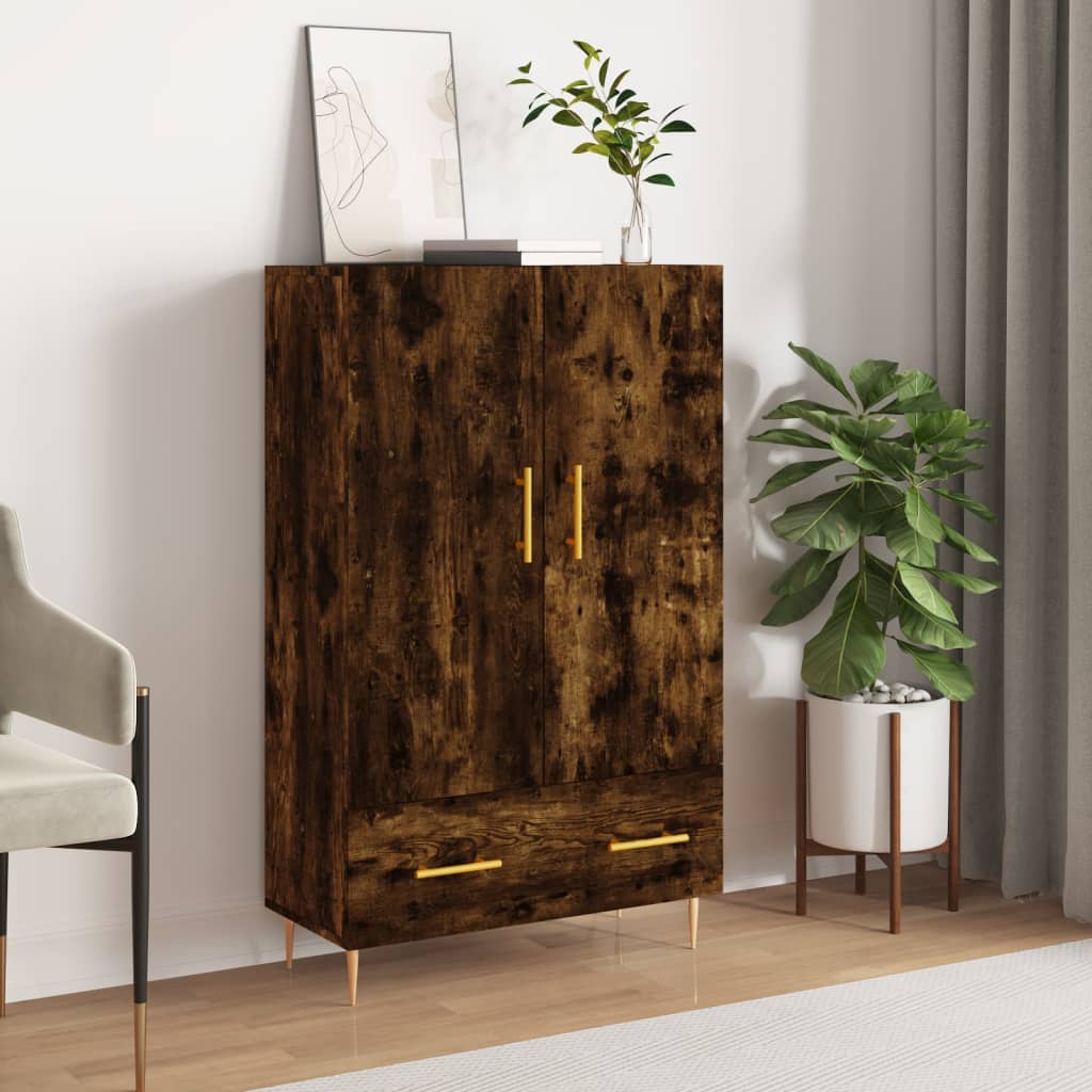 Visoka komoda boja hrasta 69,5 x 31 x 115 cm konstruirano drvo