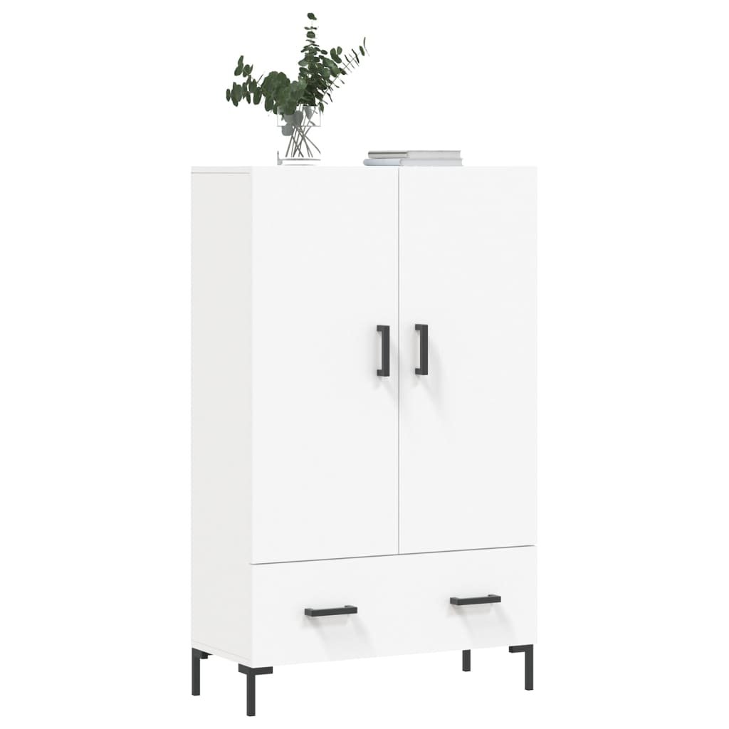 Visoka komoda bijela 69,5 x 31 x 115 cm od konstruiranog drva