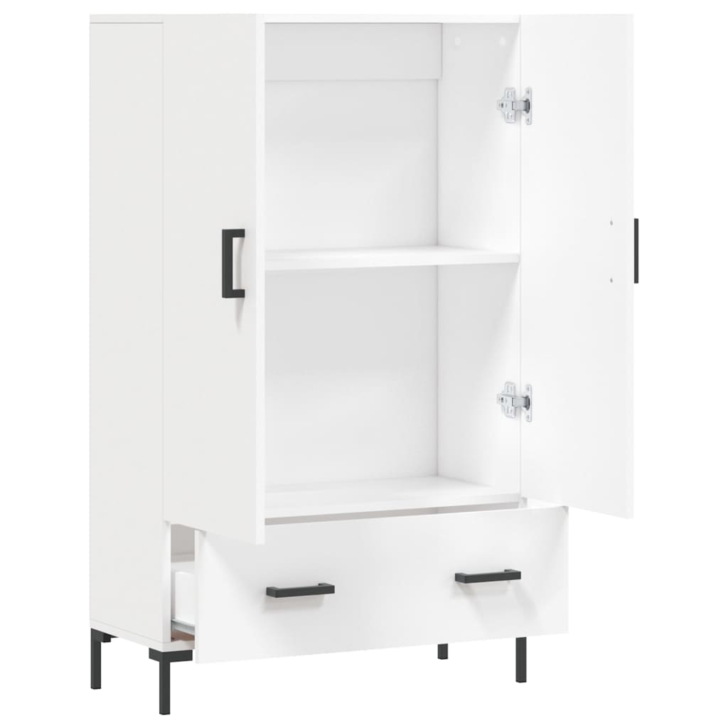 Visoka komoda bijela 69,5 x 31 x 115 cm od konstruiranog drva