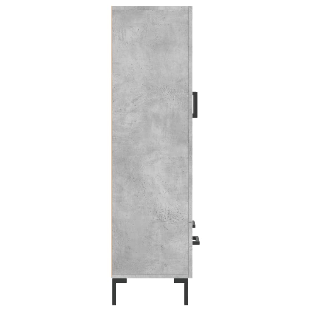 Visoka komoda boja betona 69,5 x 31 x 115 cm konstruirano drvo