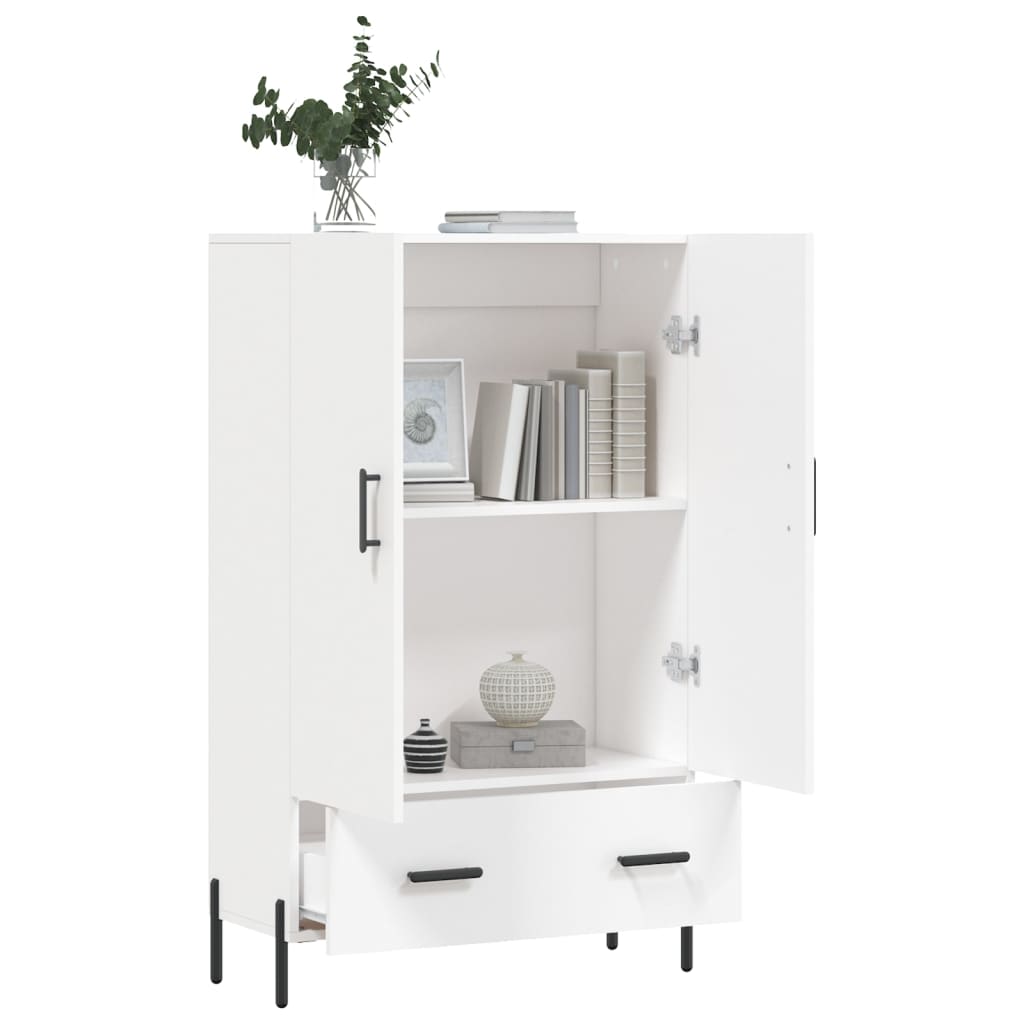Visoka komoda bijela 69,5 x 31 x 115 cm od konstruiranog drva