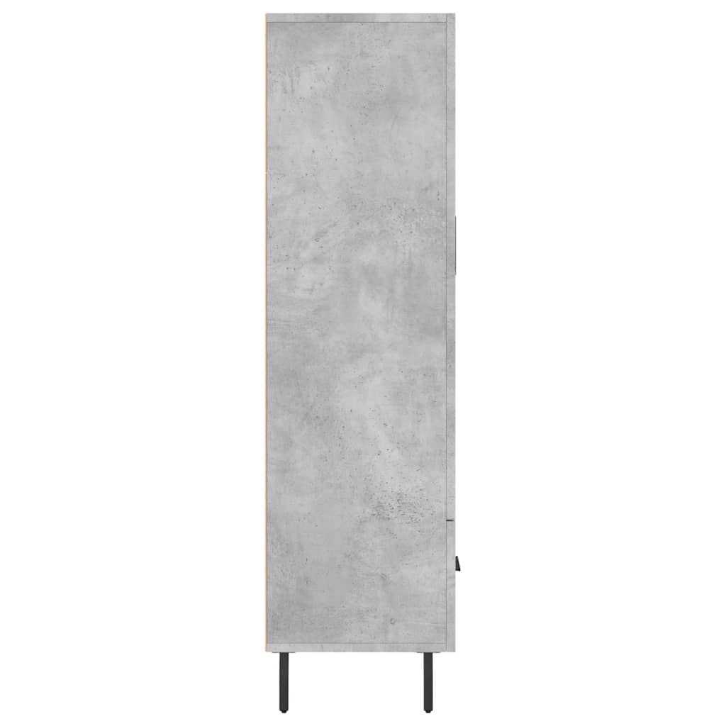 Visoka komoda boja betona 69,5 x 31 x 115 cm konstruirano drvo