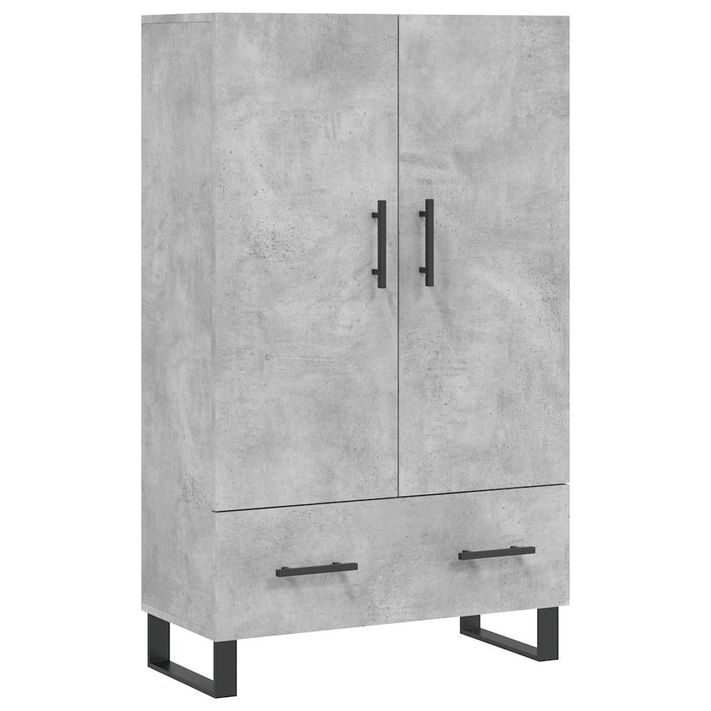 Visoka komoda boja betona 69,5 x 31 x 115 cm konstruirano drvo