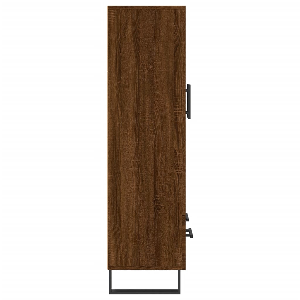 Visoka komoda smeđa boja hrasta 69,5x31x115cm konstruirano drvo