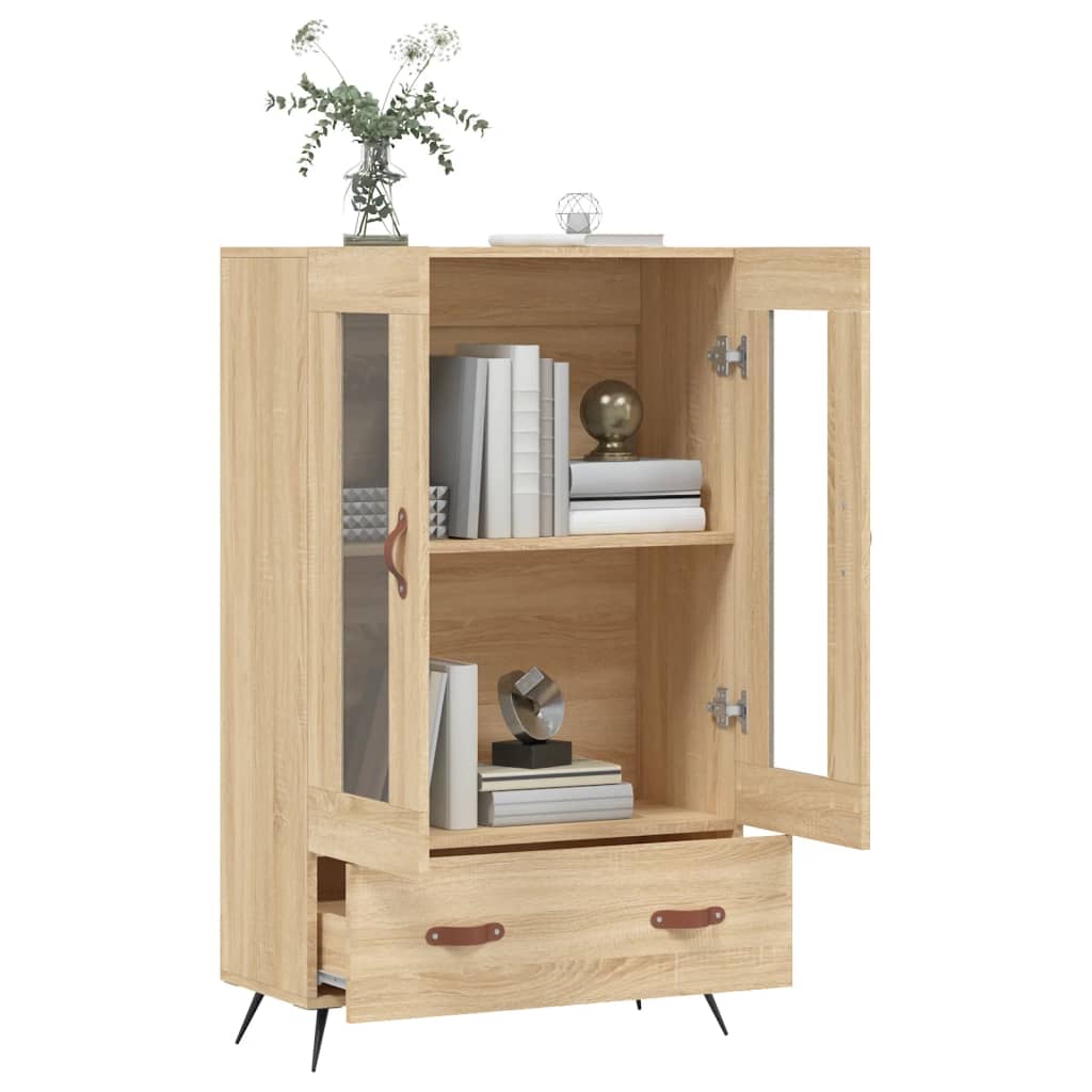 Visoka komoda boja hrasta 69,5 x 31 x 115 cm konstruirano drvo