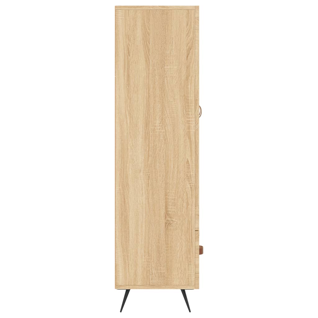 Visoka komoda boja hrasta 69,5 x 31 x 115 cm konstruirano drvo