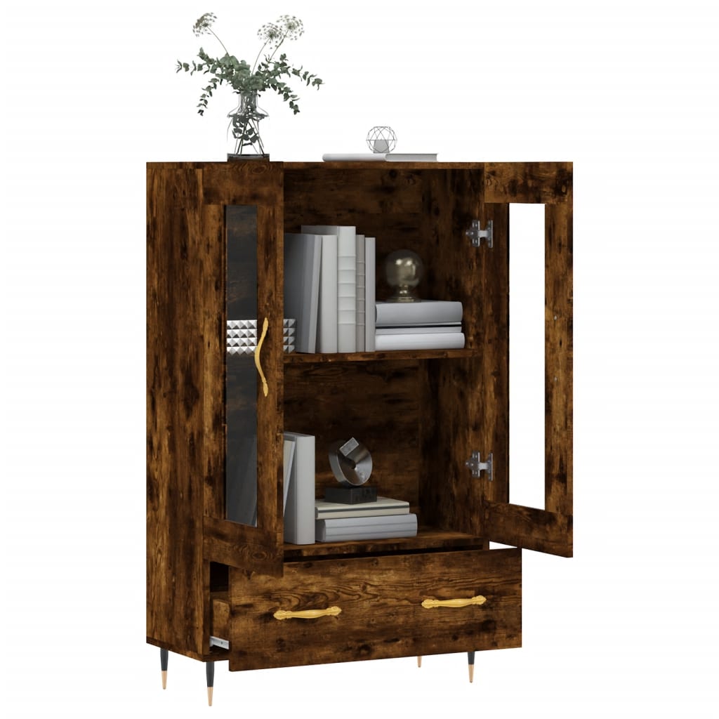 Visoka komoda boja hrasta 69,5 x 31 x 115 cm konstruirano drvo