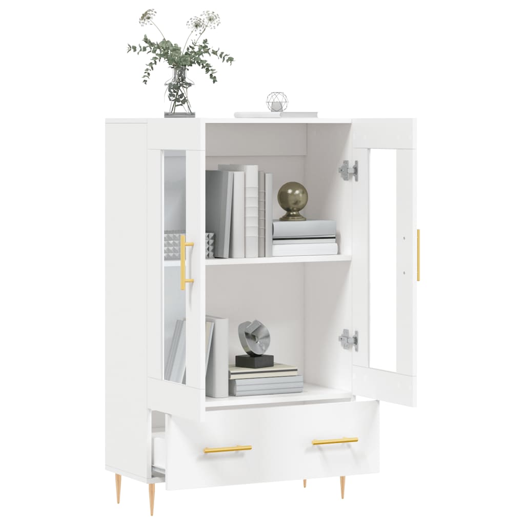 Visoka komoda bijela 69,5 x 31 x 115 cm od konstruiranog drva