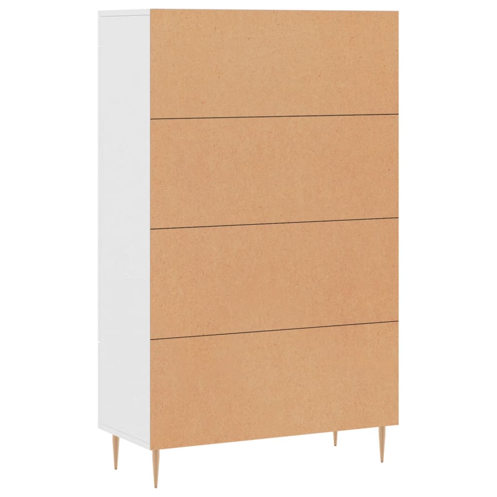 Visoka komoda bijela 69,5 x 31 x 115 cm od konstruiranog drva