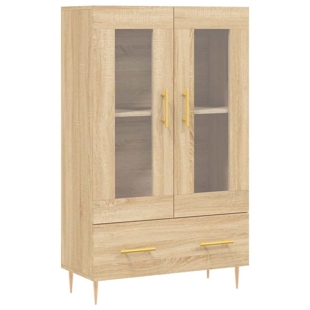 Visoka komoda boja hrasta 69,5 x 31 x 115 cm konstruirano drvo