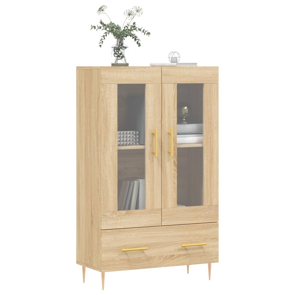 Visoka komoda boja hrasta 69,5 x 31 x 115 cm konstruirano drvo