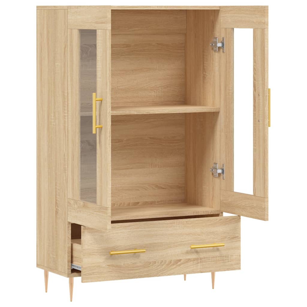 Visoka komoda boja hrasta 69,5 x 31 x 115 cm konstruirano drvo