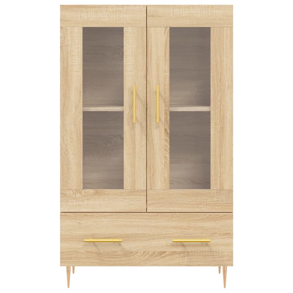 Visoka komoda boja hrasta 69,5 x 31 x 115 cm konstruirano drvo